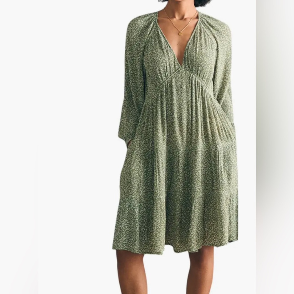 Sirene Dress - Green Riverton Ditsy Flora- Small